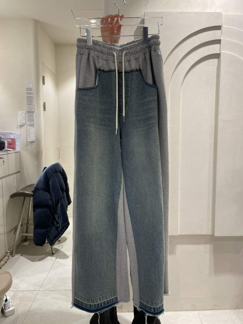 FARBE韓國直郵東大門代購女裝新品休閑熱賣職業真品24秋冬牛仔褲PLATFORM牛仔褲