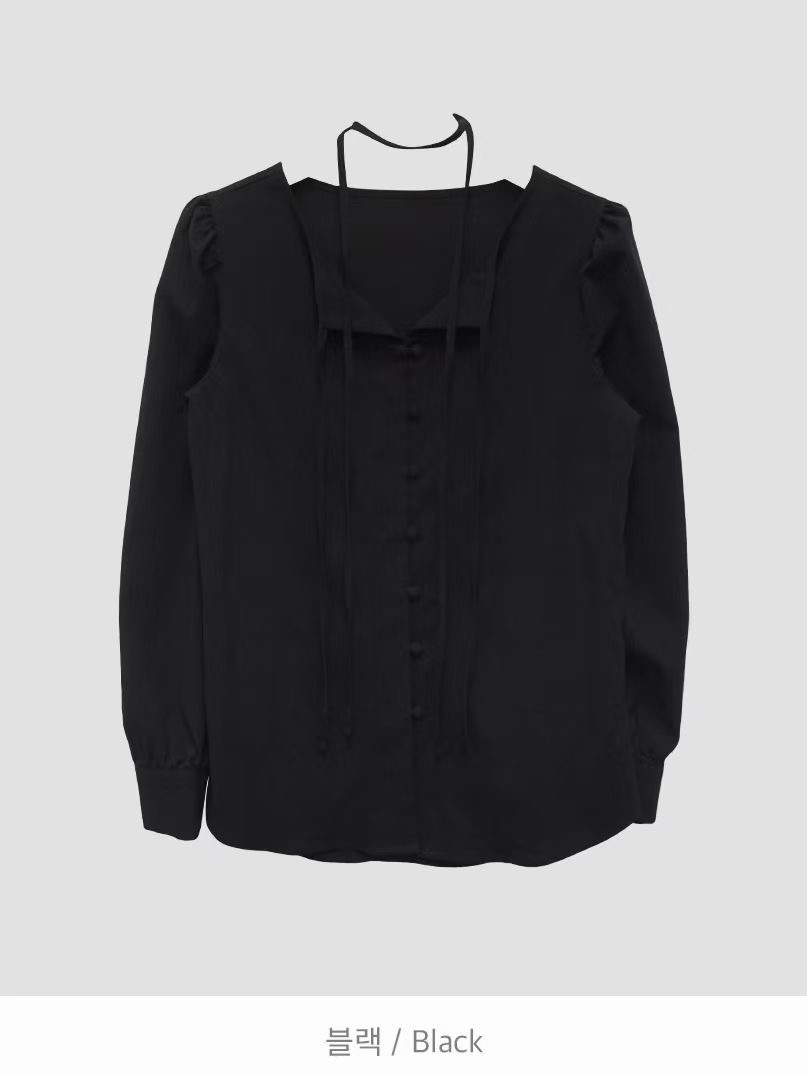 WEARME東大門代購女士新款24秋冬推薦時尚襯衫蕾絲衫含腰繩WEARME襯衫/蕾絲衫