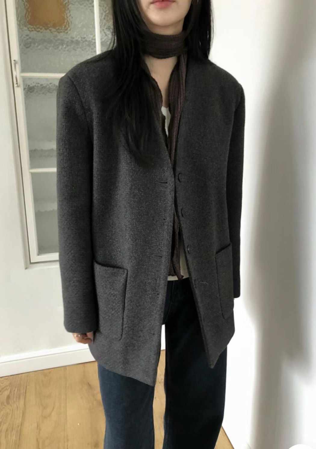 MONMOUTH東大門實拍女士新品24秋冬推薦真品休閑人氣時尚夾克MONMOUTH夾克