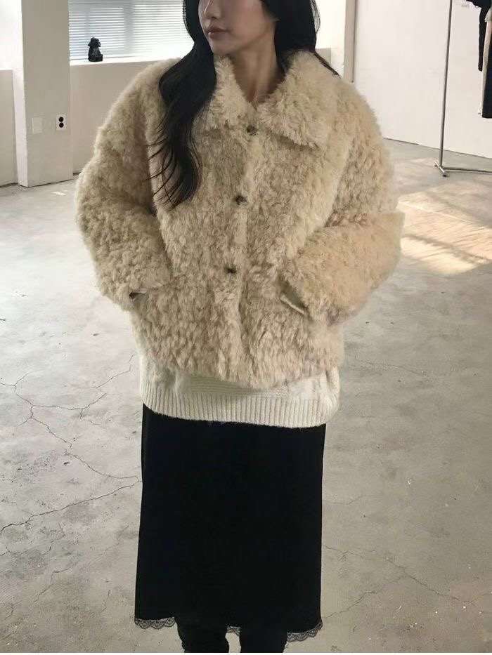 MADE東大門實拍女裝新款人氣休閑時尚推薦24秋冬熱賣短款大衣MADE短款大衣