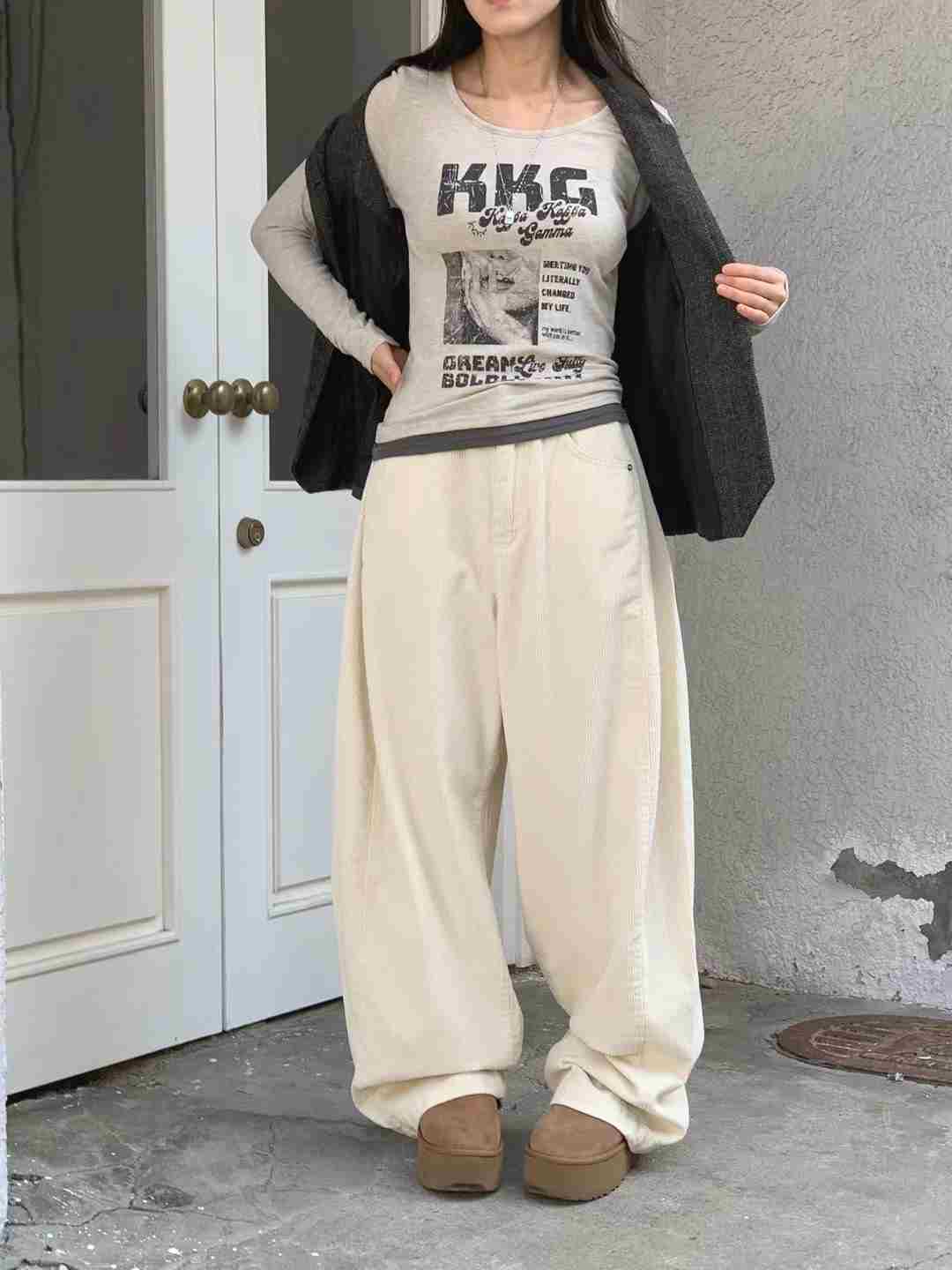 FORMAL韓國代購女士新款職業24秋冬人氣時尚真品休閑休閑褲FORMAL休閑褲