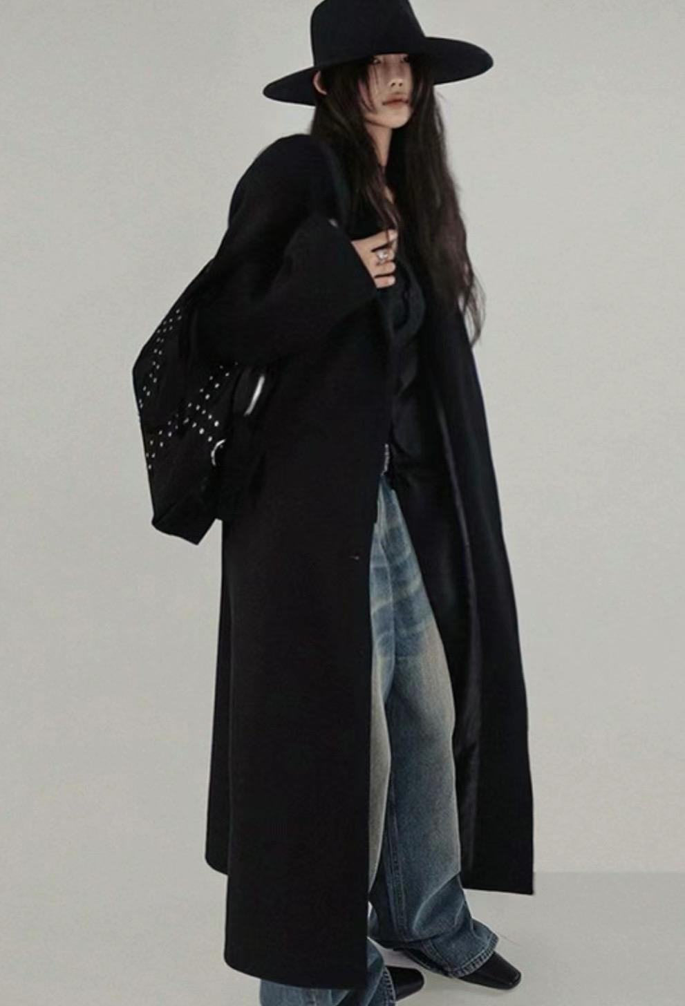 IACOCCA東大門實拍女士新款熱賣24秋冬休閑推薦職業中長款大衣IACOCCA中長款大衣