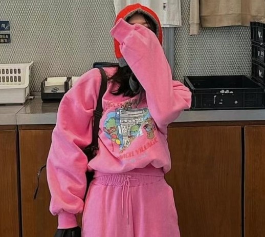 NADA韓國直郵東大門代購女裝新品職業推薦24秋冬時尚休閑衛衣NADA衛衣