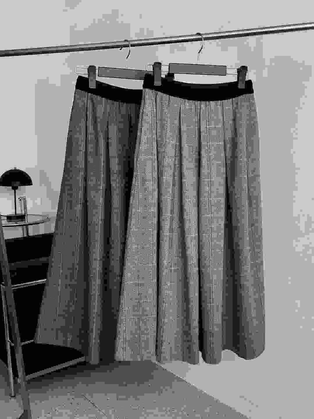 MINK DESIGN直郵韓國代購女裝新品人氣真品職業長裙人字形MINK DESIGN長裙
