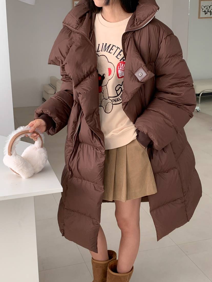 MILLIMETER韓國直郵女裝新品休閑時尚24秋冬熱賣長款羽絨服MILLIMETER長款羽絨服