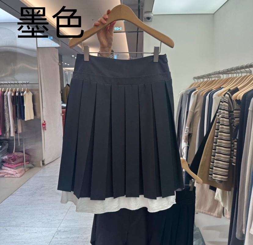 CHAV直郵韓國代購女裝新品時尚真品推薦熱賣休閑短裙百褶春款CHAV短裙