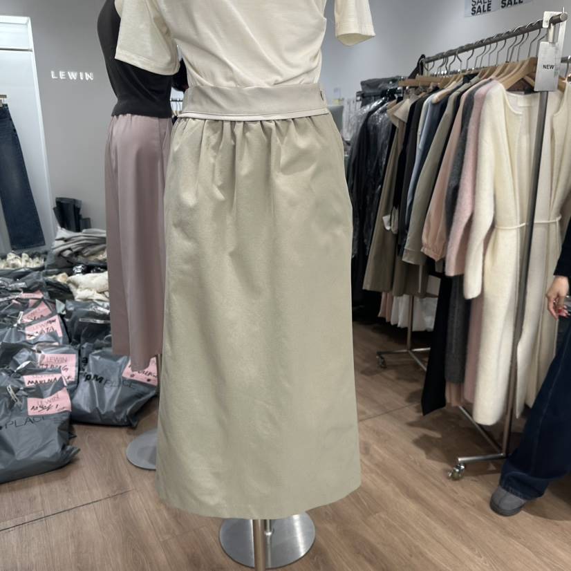 LEWIN韓國直郵東大門實拍女裝新品熱賣職業推薦24秋冬長裙春款LEWIN長裙