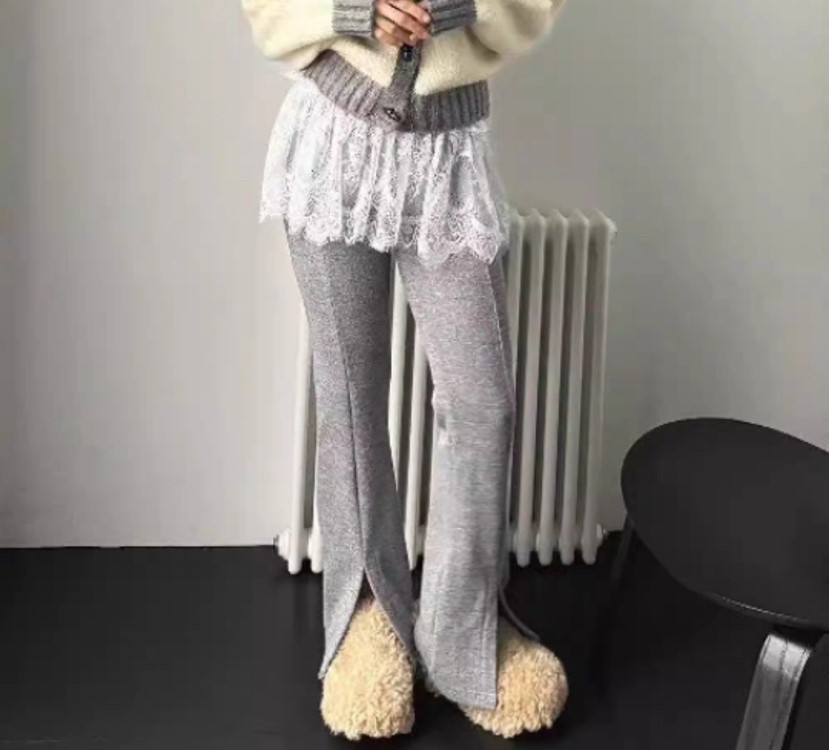FOUNDATION韓國直郵女裝新款職業推薦人氣真品時尚休閑褲加絨FOUNDATION休閑褲