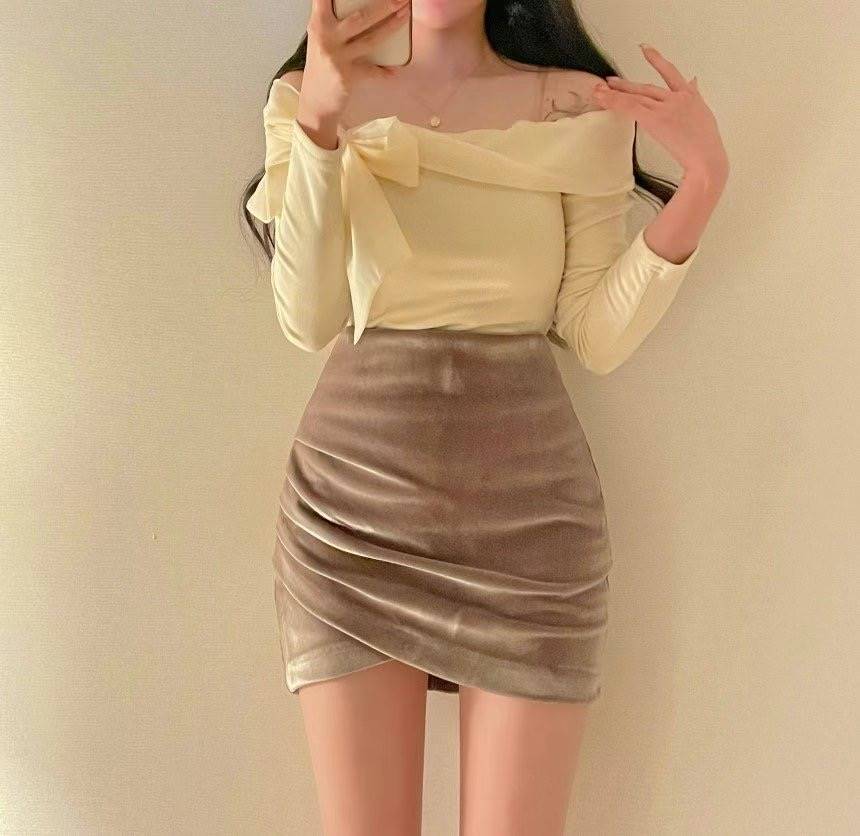 EEYOU韓國代購女裝新款職業推薦時尚人氣24秋冬休閑真品短裙EEYOU短裙