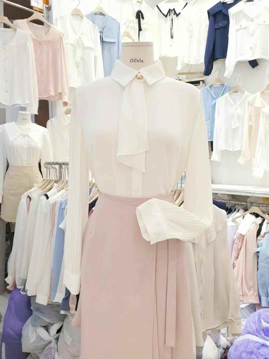 OLIVIA東大門代購女裝新品推薦人氣真品休閑職業襯衫蕾絲衫OLIVIA襯衫/蕾絲衫
