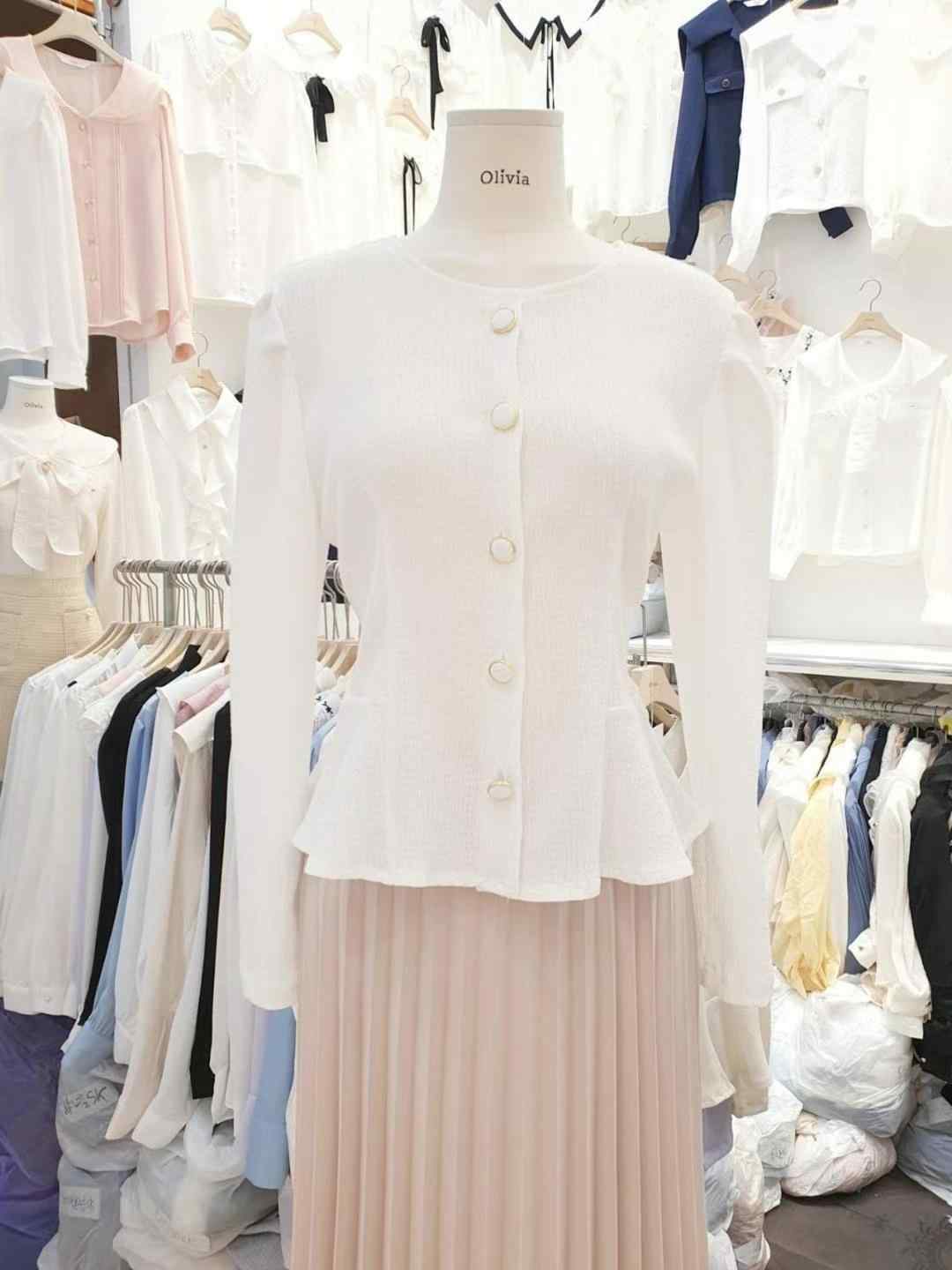 OLIVIA東大門直郵女士新品人氣熱賣24秋冬時尚職業襯衫蕾絲衫OLIVIA襯衫/蕾絲衫