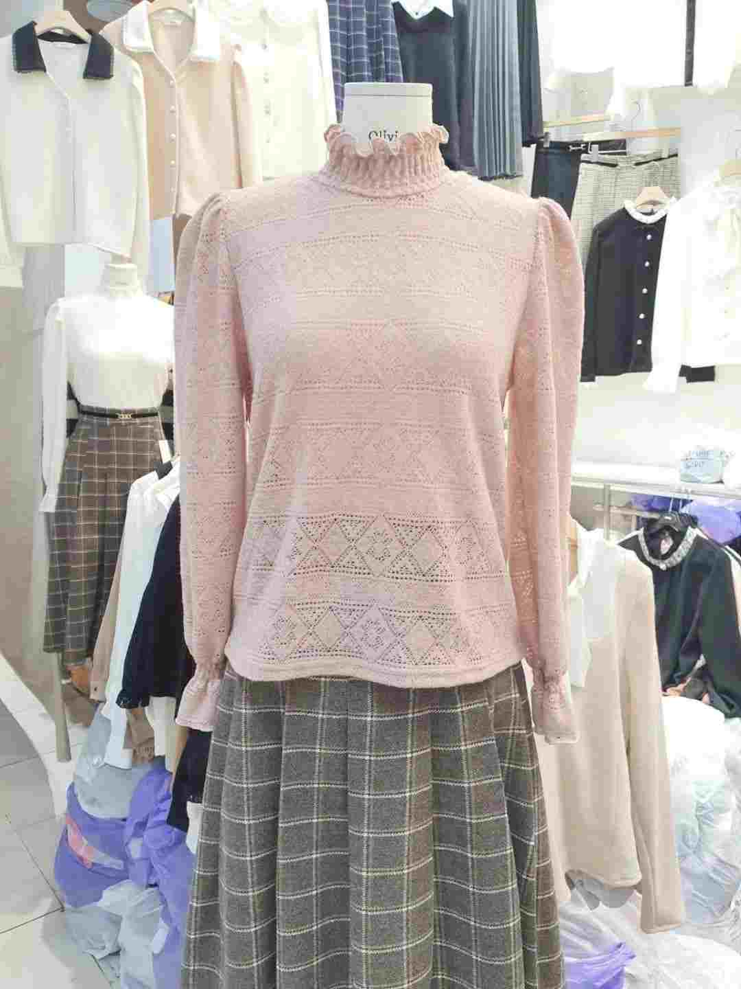 OLIVIA東大門實拍女裝新品真品人氣休閑推薦職業襯衫蕾絲衫OLIVIA襯衫/蕾絲衫