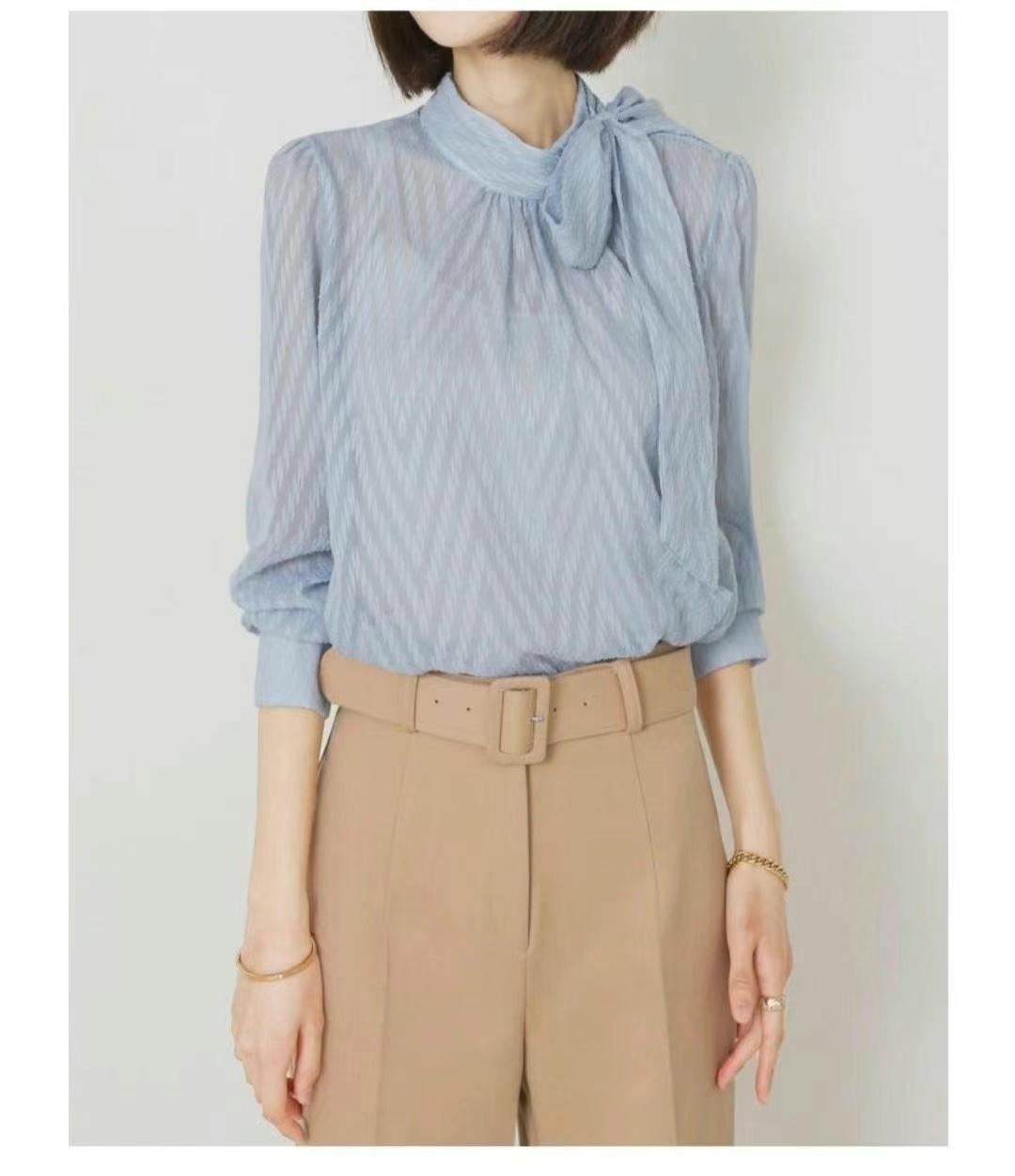 OLIVIA東大門代購女士新品人氣24秋冬職業推薦真品襯衫蕾絲衫OLIVIA襯衫/蕾絲衫