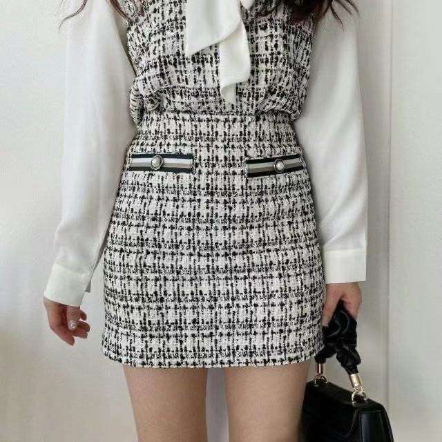 OLIVIA東大門實拍女裝新款熱賣職業休閑24秋冬真品時尚短裙OLIVIA短裙