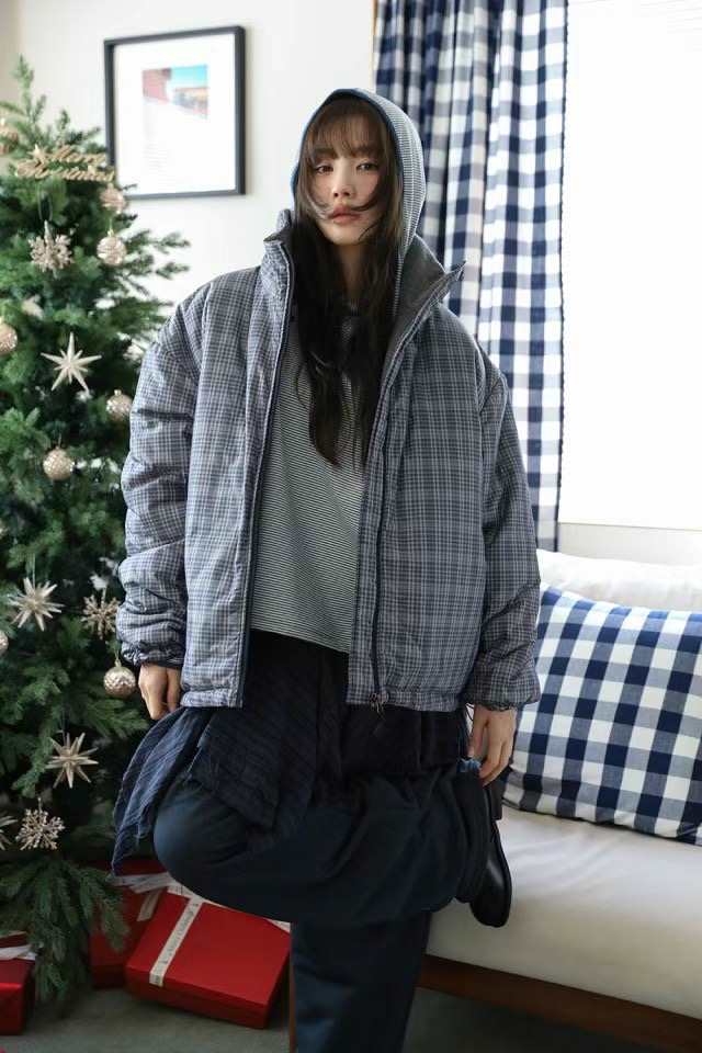 HOPPER韓國直郵東大門代購女裝新品時尚職業短款大衣羊毛填充HOPPER短款大衣