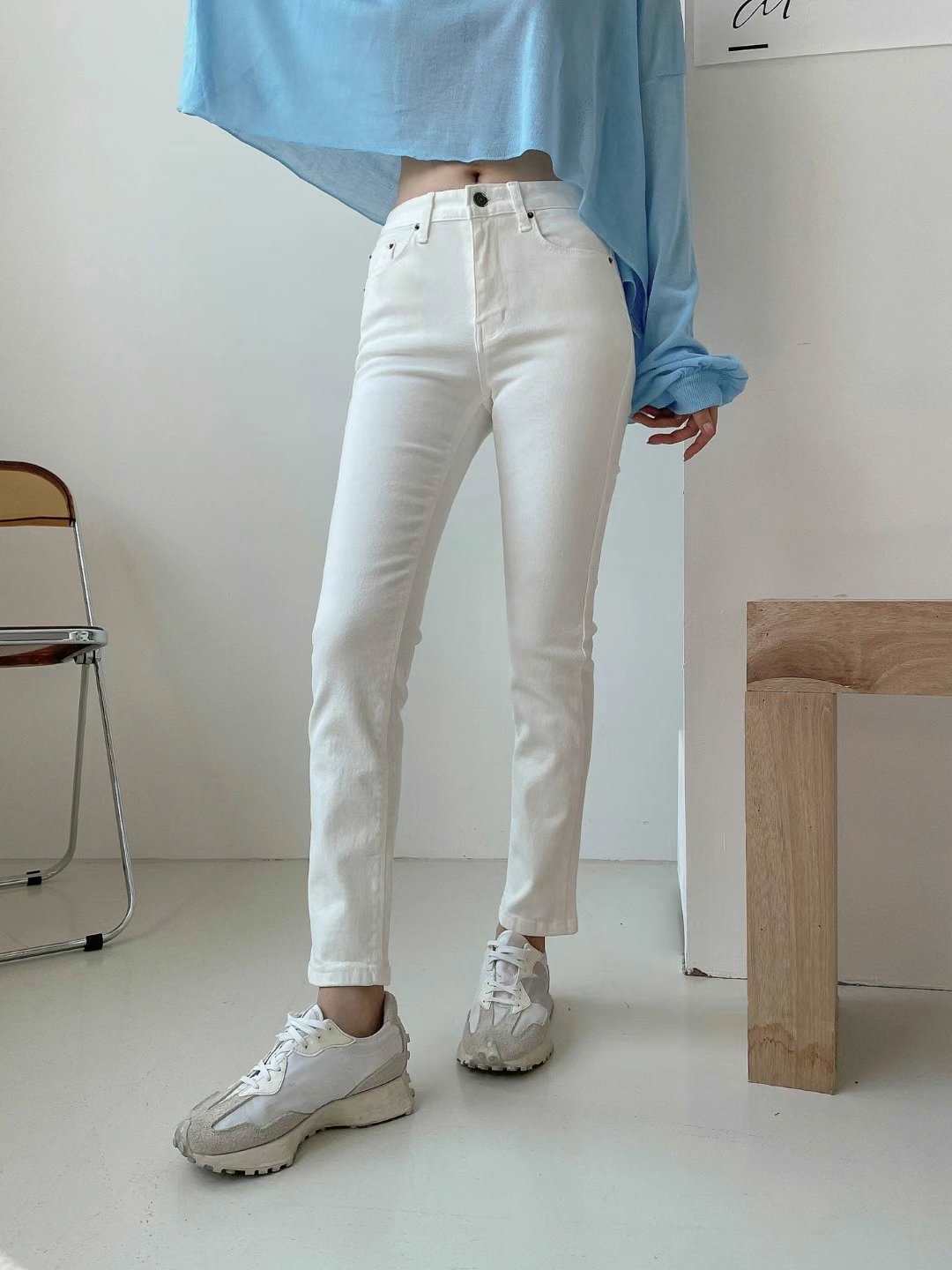 DOUBLEM韓國直郵東大門代購女裝新品時尚人氣休閑職業牛仔褲DOUBLEM牛仔褲