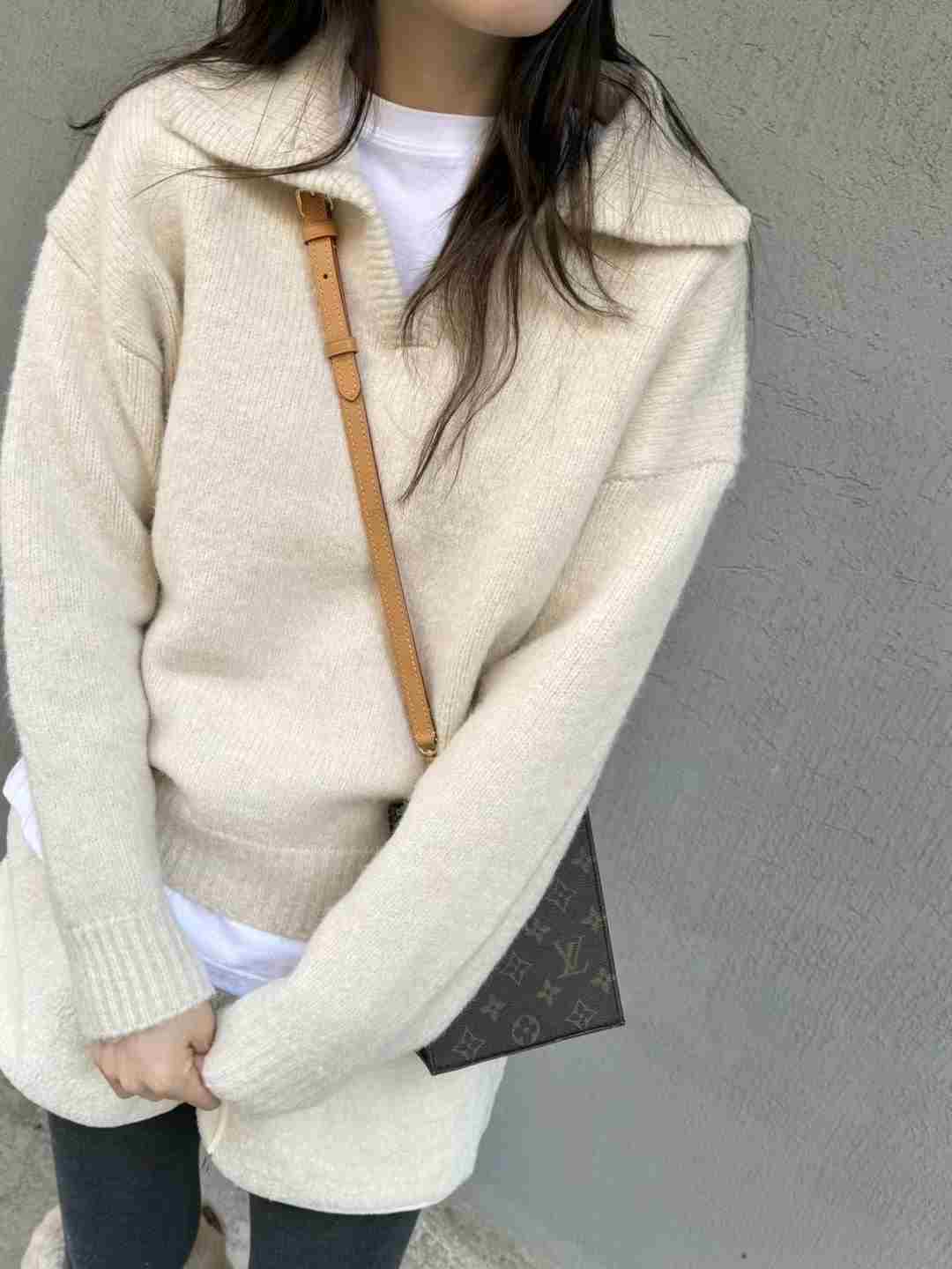 LEREVE韓國直郵女裝新款真品人氣熱賣時尚職業休閑推薦針織衫LEREVE針織衫