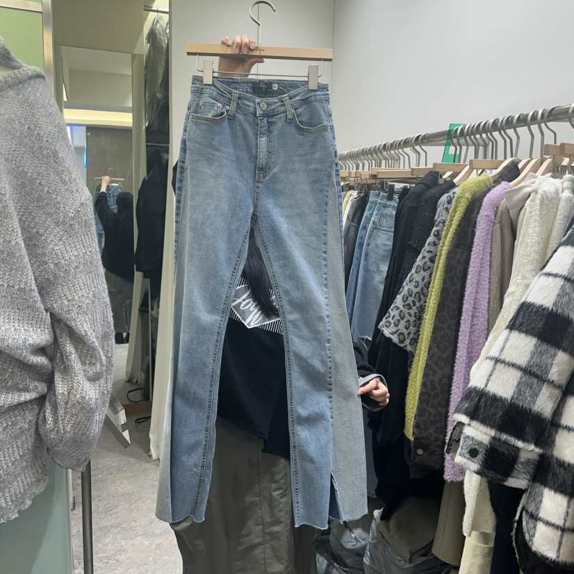 Reiz韓國代購女裝新品推薦休閑職業真品熱賣24秋冬牛仔褲春款REIZ牛仔褲