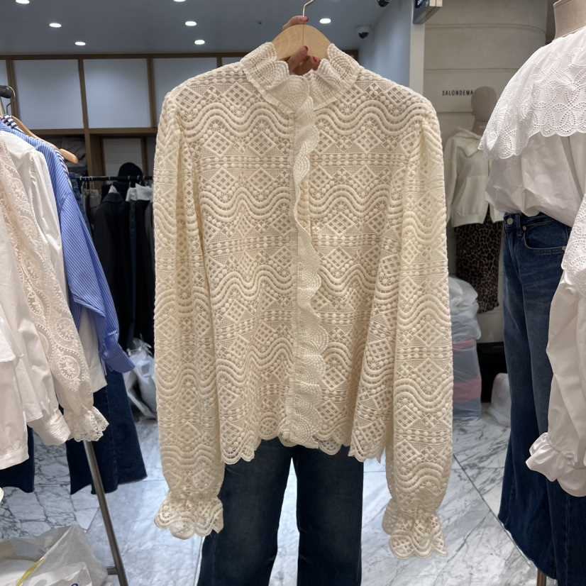 A STORE韓國直郵女裝新品推薦24秋冬時尚職業襯衫蕾絲衫春款A STORE襯衫/蕾絲衫