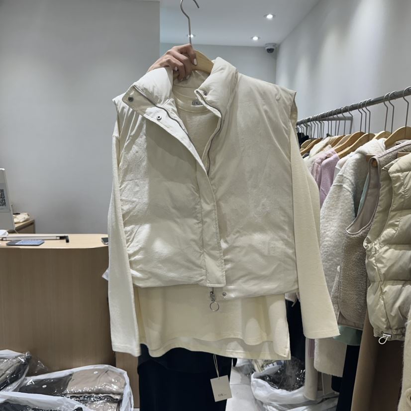 EN.U韓國直郵女士新品人氣推薦時尚職業馬甲里外穿雙面鴨絨EN.U馬甲