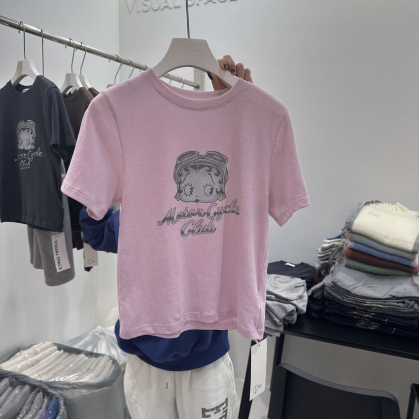 VISUAL SPACE韓國代購女士新款休閑推薦真品熱賣人氣T恤春款VISUAL SPACET恤