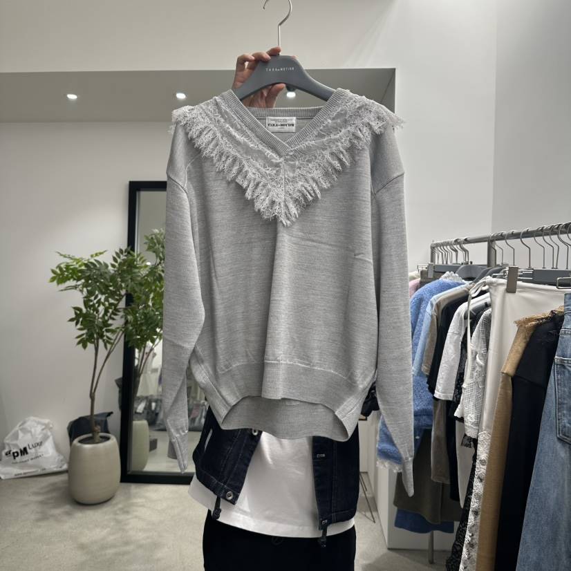 TARABY MOTION東大門直郵女裝新款熱賣時尚休閑衛衣春款蕾絲TARABY MOTION衛衣