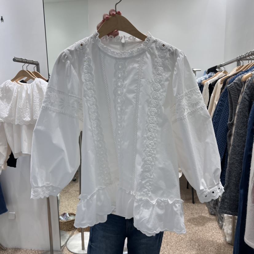 A STORE東大門實拍女士新款時尚職業熱賣24秋冬襯衫蕾絲衫春款A STORE襯衫/蕾絲衫
