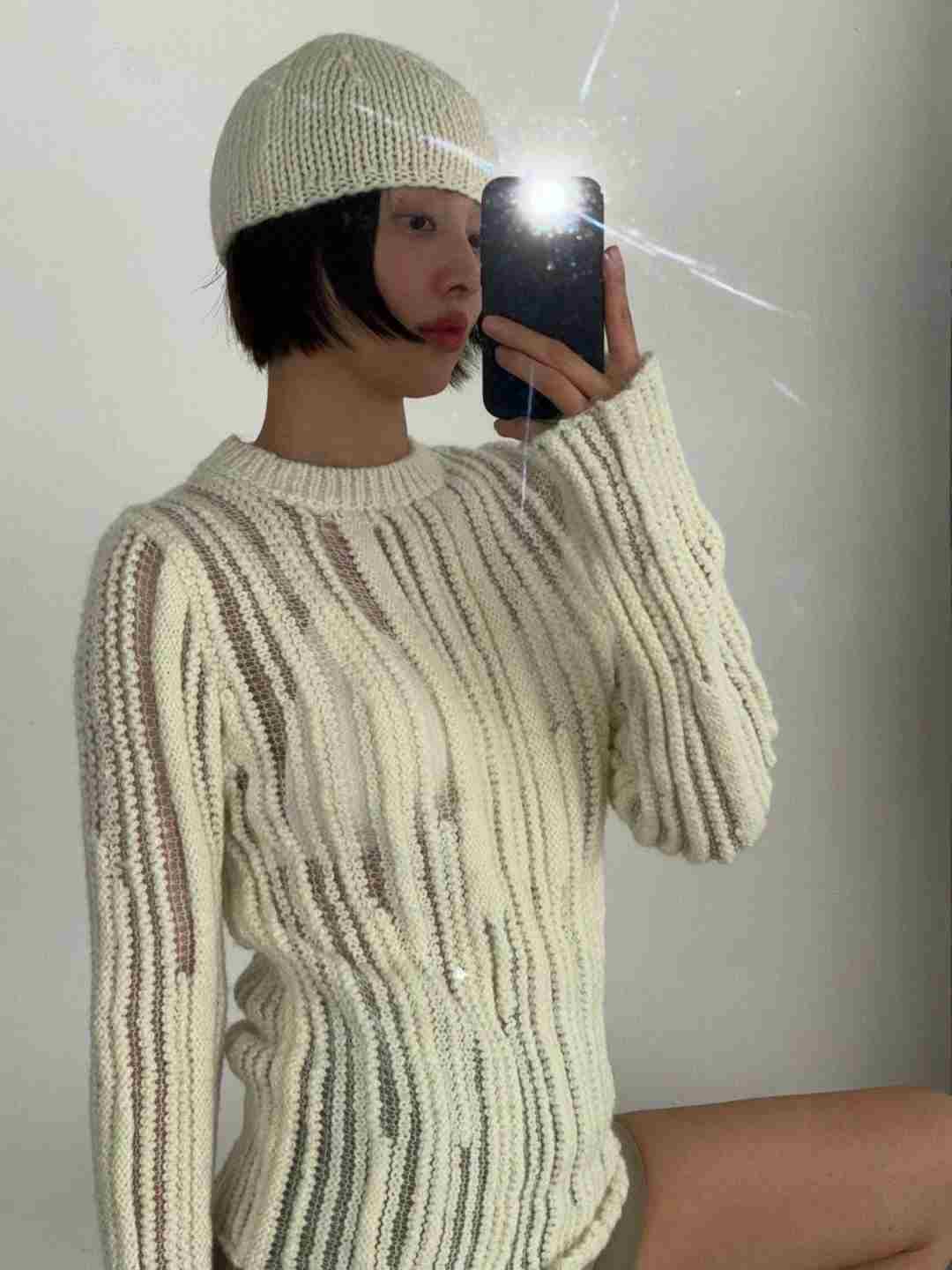 MOG韓國直郵女裝新品真品休閑職業24秋冬人氣推薦時尚針織衫MOG針織衫