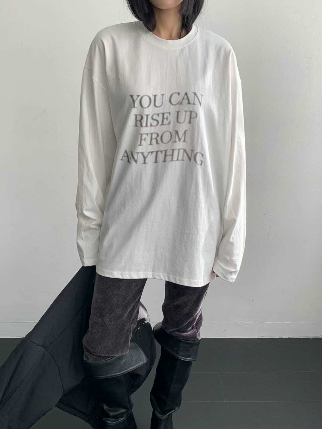 UNLESS韓國直郵女裝新品24秋冬休閑真品職業時尚熱賣長袖T恤UNLESS長袖T恤