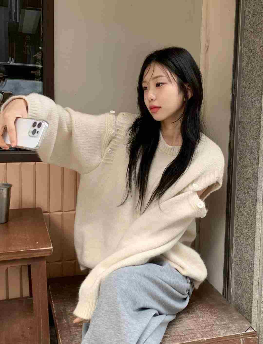 VEVE直郵韓國代購女裝新款熱賣職業休閑時尚真品24秋冬針織衫VEVE針織衫