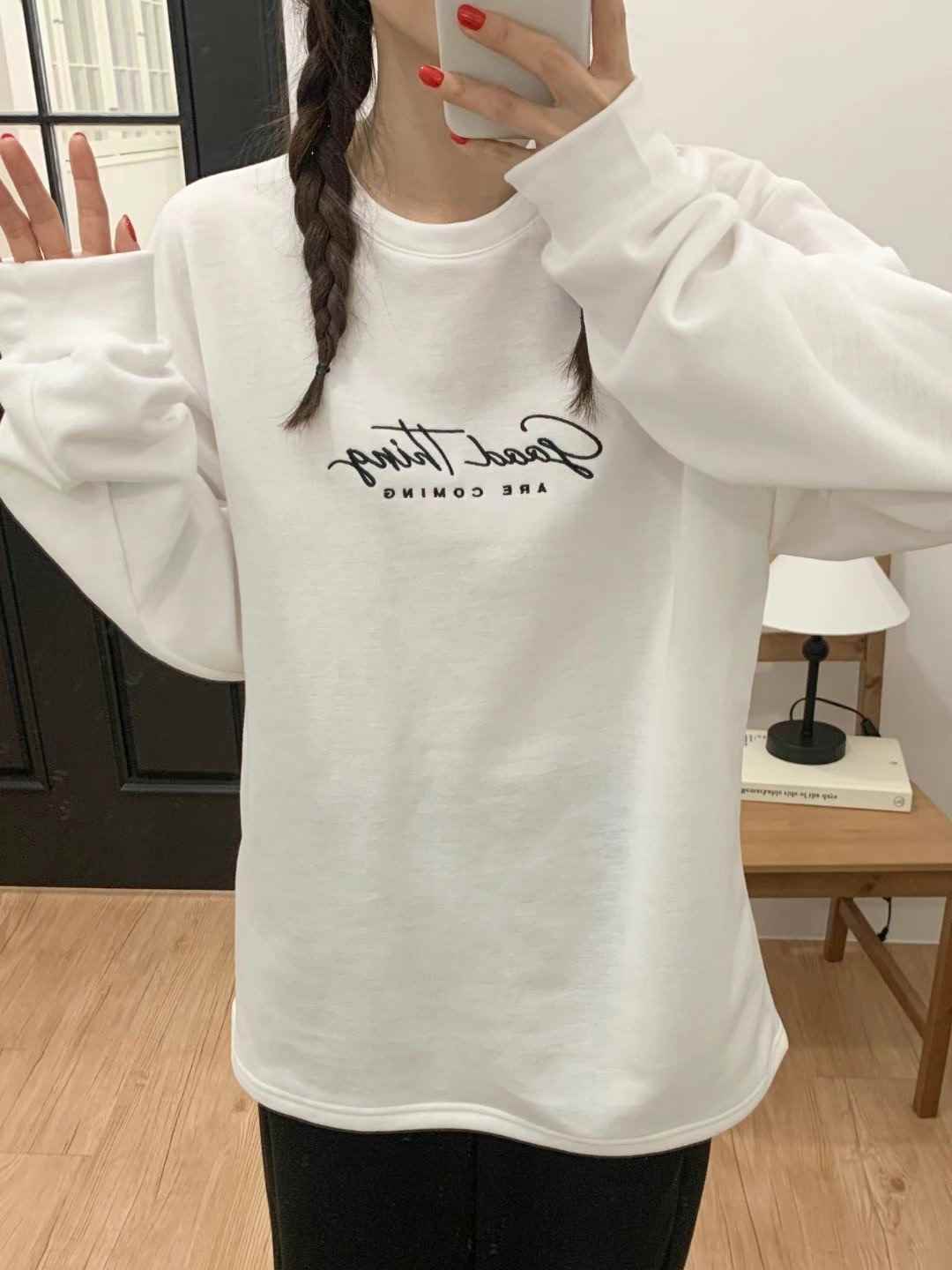 TDOUBLEJ韓國代購女裝新品24秋冬時尚熱賣推薦真品休閑衛衣TDOUBLEJ衛衣