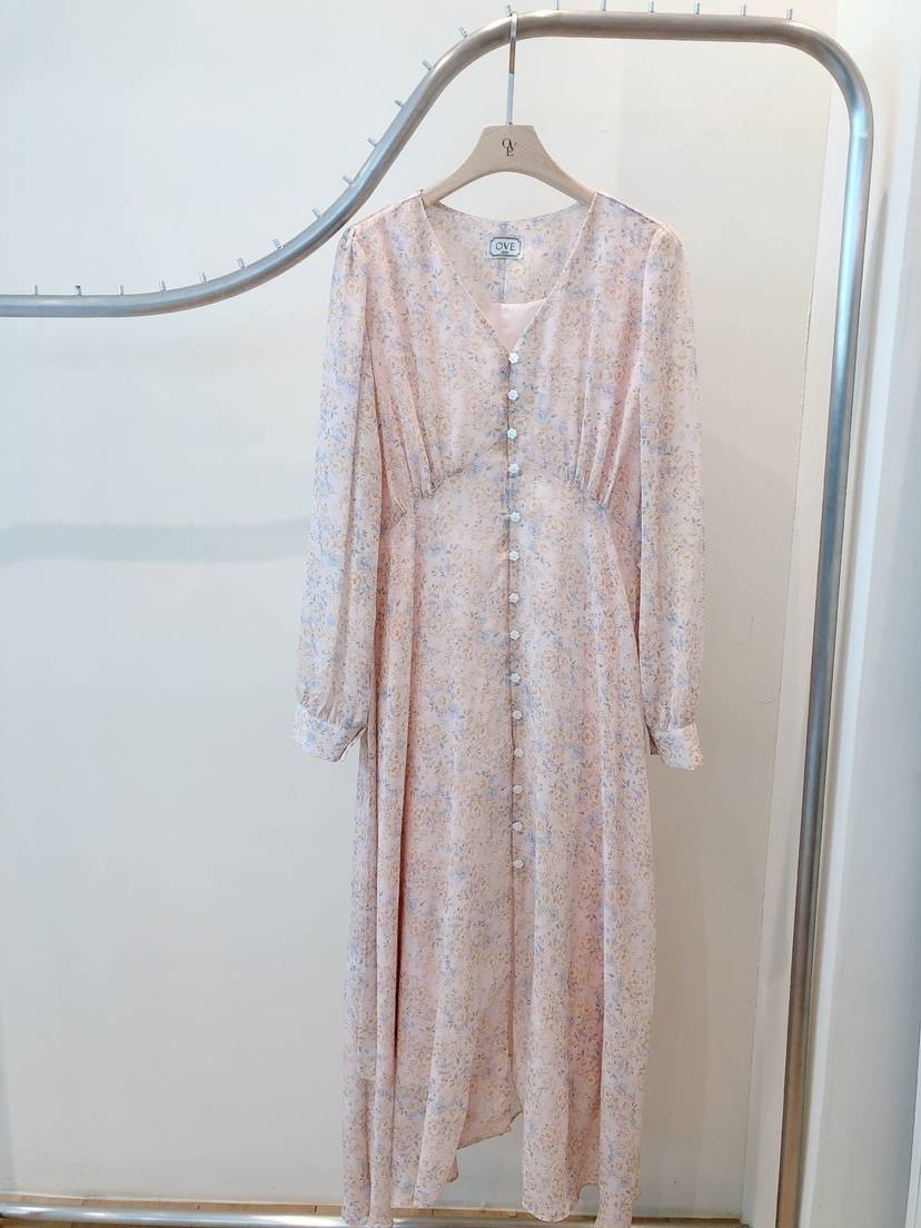 OVE東大門實拍女士新品真品休閑職業熱賣25春夏人氣時尚連衣裙OVE連衣裙