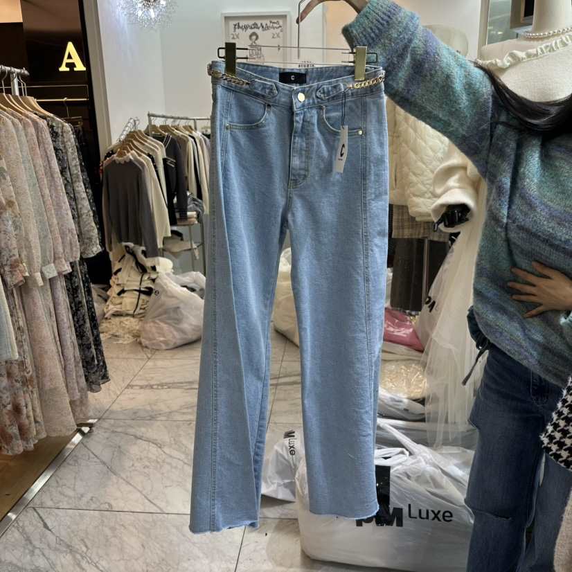 CHEAP-CHIC韓國直郵東大門實拍女裝新品人氣25春夏牛仔褲春款CHEAP-CHIC/CHARLES THE SECOND牛仔褲
