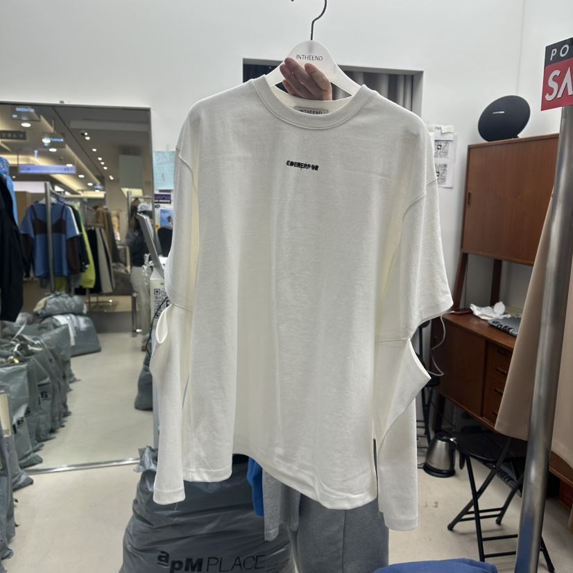INTHEEND直郵韓國代購女裝新品時尚休閑25春夏職業長袖T恤春款INTHEEND長袖T恤