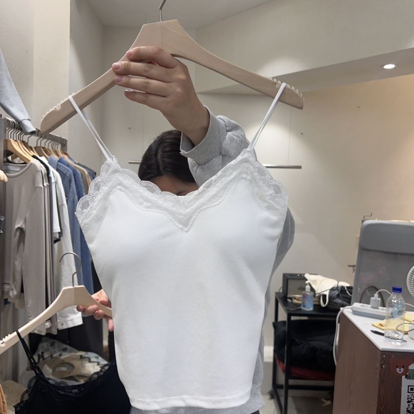 HIPTIQUE韓國代購女裝新品人氣推薦職業吊帶背心春款柔軟蕾絲HIPTIQUE吊帶/背心