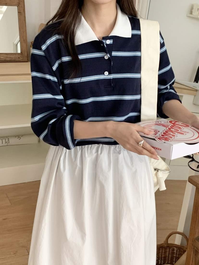 WOOD東大門直郵女士新品推薦熱賣真品時尚25春夏休閑長袖T恤WOOD長袖T恤