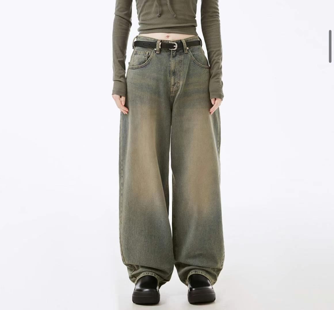 1one.chaser東大門代購女士新品25春夏熱賣時尚人氣牛仔褲1one.chaser牛仔褲