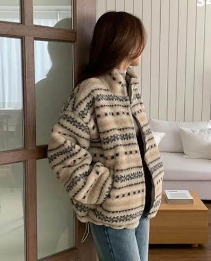 FLATYOU韓國直郵女裝新品人氣職業熱賣時尚25春季短款大衣羊毛AUBEENDEAR短款大衣