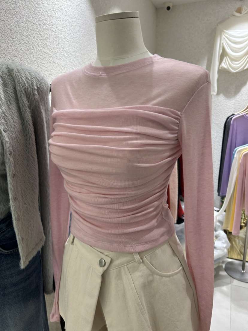 N BROWN韓國直郵女士新品人氣推薦25春夏職業休閑真品長袖T恤N BROWN長袖T恤