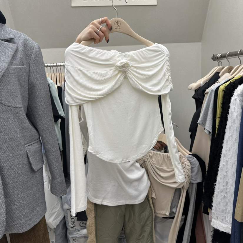 ASCEND東大門實拍女裝新款真品熱賣職業推薦25春夏時尚長袖T恤ASCEND長袖T恤