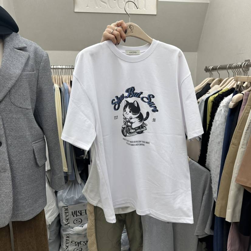 ASCEND東大門實拍女裝新款時尚休閑25春夏職業真品熱賣推薦T恤ASCENDT恤