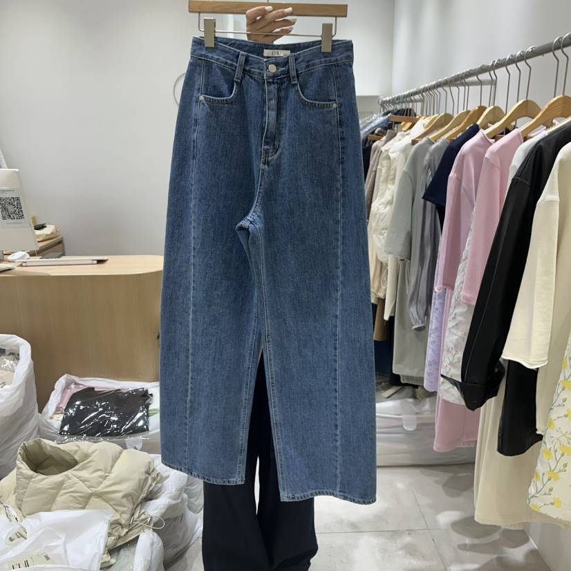 EN.U東大門代購女裝新品熱賣休閑時尚25春夏職業推薦牛仔褲EN.U牛仔褲