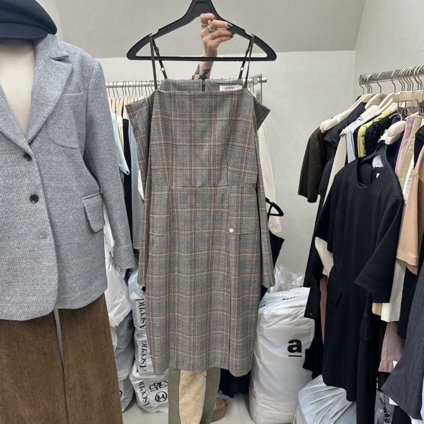 ASCEND韓國直郵女裝新品人氣真品25春夏休閑熱賣職業連衣裙ASCEND連衣裙