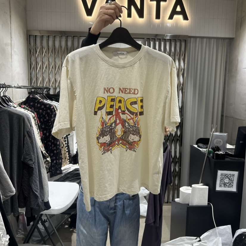 VANTA韓國直郵東大門實拍女裝新款真品熱賣25春夏時尚休閑T恤VANTAT恤