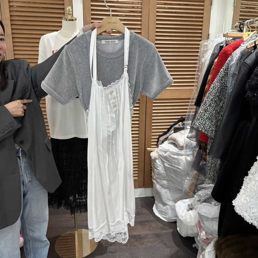 TRES BIEN韓國直郵東大門實拍女裝新品職業連衣裙不含內搭TRES BIEN連衣裙