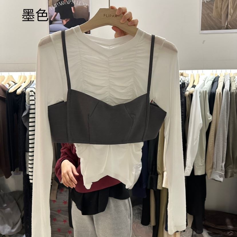FLIPAR韓國直郵東大門實拍女裝新品熱賣推薦休閑時尚吊帶背心FLIPAR吊帶/背心