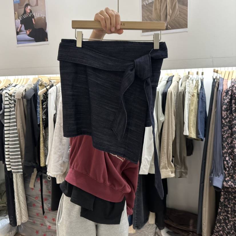 FLIPAR韓國直郵東大門實拍女裝新品人氣職業推薦短裙含腰帶FLIPAR短裙