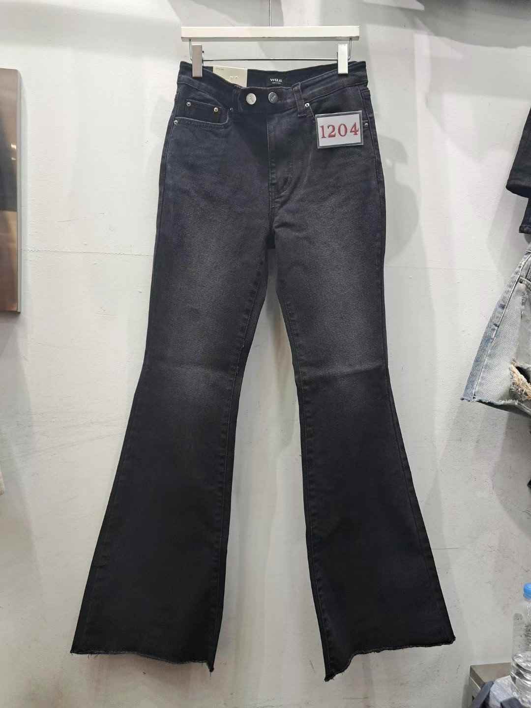 WIZ2直郵韓國代購女裝新品25春季職業推薦時尚人氣真品牛仔褲WIZ2牛仔褲