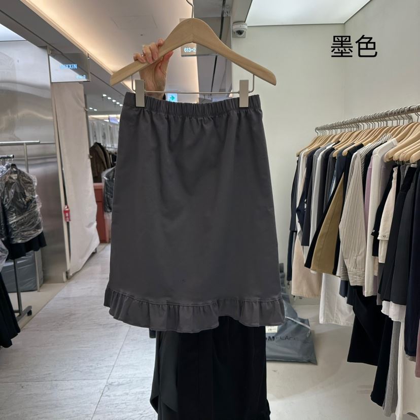 CHAV直郵韓國代購女裝新款職業25春夏推薦半身裙中短裙羅紋CHAV半身裙/中短裙