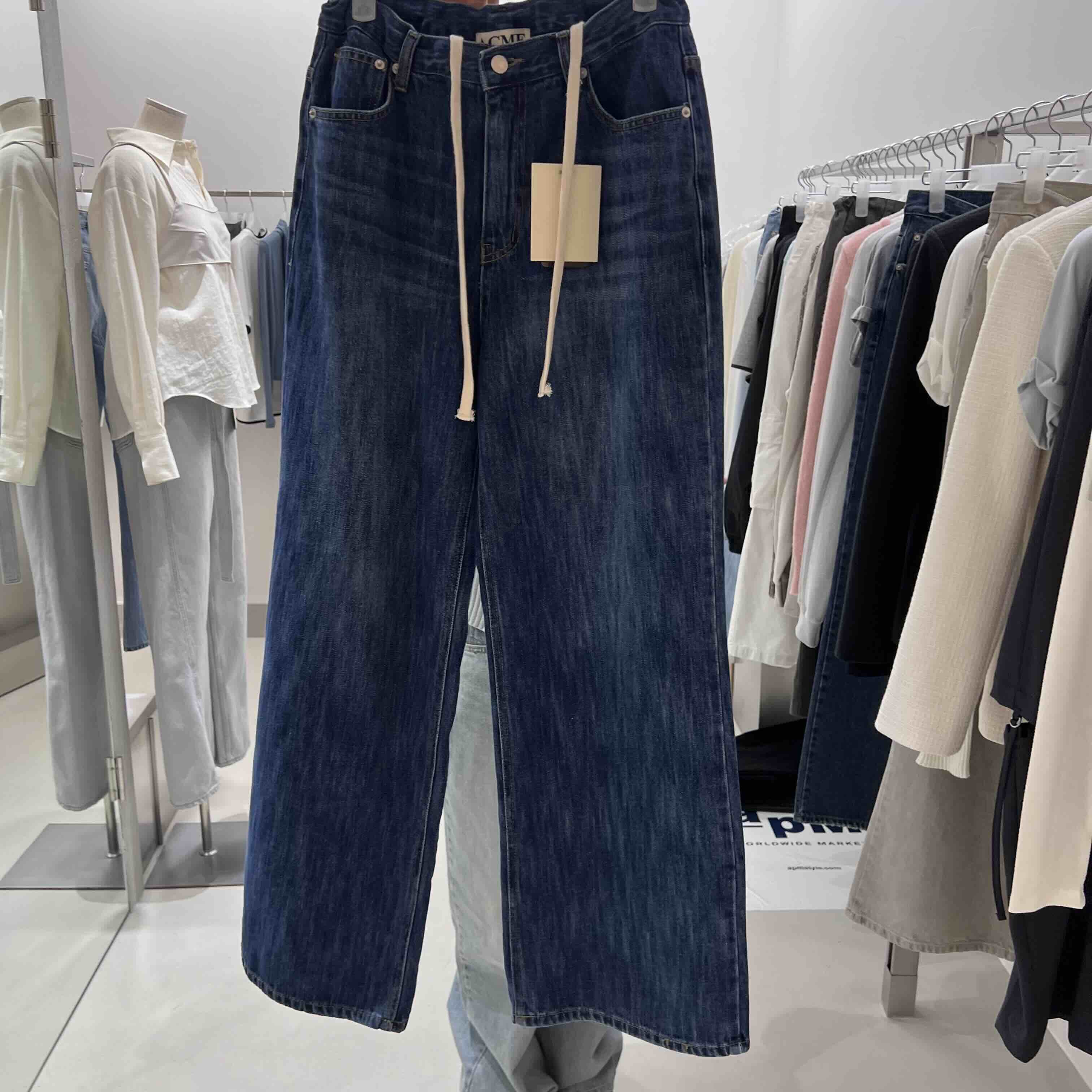 ACME直郵韓國代購女裝新品25春季熱賣職業人氣休閑時尚牛仔褲ACME牛仔褲
